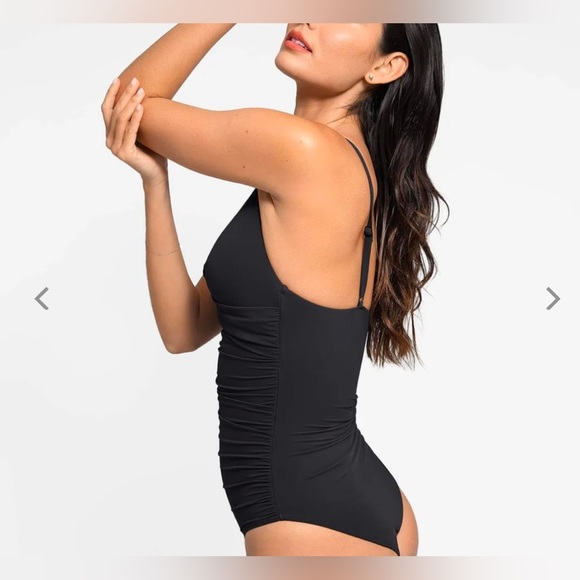 POPILUSH Shapewear Ruched Cross-Front Sculpting One-Piece Swimsuit - NWT - Picture 4 of 6